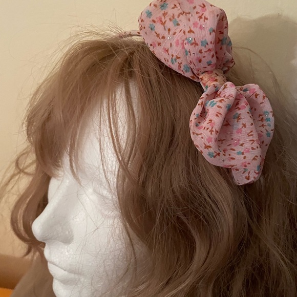 Hairbands 6 Lot Floral Reds, Blue, Pink & Glittery Purple Bow - Picture 6 of 14